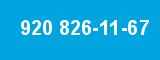 920 826-11-67